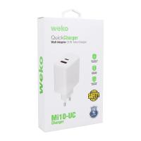 WK-21446 S11-UC 25 WATT 3.0 AMPER TYPE-C + USB ŞARJ BAŞLIK ADAPTÖRÜ