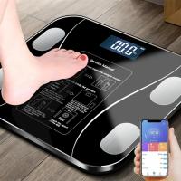 Yağ Ölçer Fonksiyonlu Dijital Baskül Elektronik Tartı Akıllı Bluetooth Lcd Dijital Ekran Ev Vücut