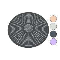 YUVARLAK RENKLİ SİLİKON HAMUR MATI ÖLÇEK ÇİZİMLİ 190GR  ÇAP: 45CM