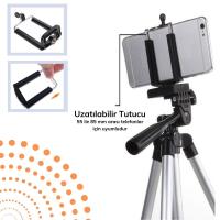 360 Derece Ayarlanabilir Katlanabilir Profesyonel Çekime Uygun 65 cm Ayaklı Tripod