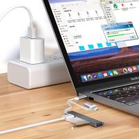 4 Port&apos;lu Bağlantı İstasyonu Ultra İnce USB Bölücü TYPE-C tipi Çoklu Arayüz Adaptörü Multi Usb Çoklayıcı