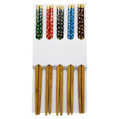 BAMBOO CHOPSTİCKS DESENLİ BAMBU 10 PARÇA  STICK ÇİN ÇUBUK SUŞİ KAŞIK