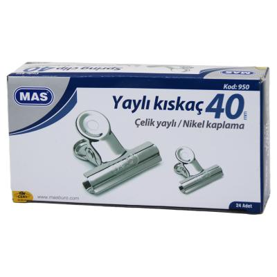 BEYAZ METAL KISKAÇ 40 MM 24 PARÇA  YAYLI CİLT KISKAÇI