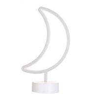 Dekoratif Pilli Ay Tasarımlı 3D Neon Led Masa Ve Gece Lambası