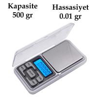 Dijital Hassas Elektronik Cep Terazi Tartı 500 Gr 0.01 Gr Hassasiyet