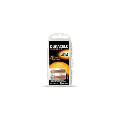 DURACELL 312 İŞİTME CİHAZ KULAK PİLİ 6 PARÇA  KUTU