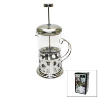 FRENCH PRESS 600ML CAM BİTKİ SÜZGEÇİ METAL KAFES - KAPAK