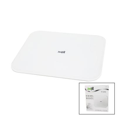 GİZLİ EKRAN -SOFT BEYAZ CAM ZEMİN  DİJİTAL BASKÜL TERAZİ 180KG SENSÖR -LED EKRAN -ODA℃ TF-1070