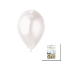 GM-110-28 METALİK - BEYAZ BALON 11&apos;&apos; - 28CM - 100 PARÇA