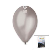 GM-110-38 METALİK - GÜMÜŞ BALON 11&apos;&apos; - 28CM - 100 PARÇA