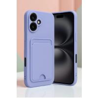 iPhone 16 Kılıf Kelvin Kartvizitli Silikon - Koyu Yeşil