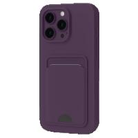 iPhone 16 Pro Kılıf Kelvin Kartvizitli Silikon - Derin Mor