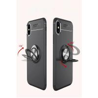 iPhone XS Max Kılıf Range Yüzüklü Silikon - Siyah