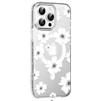 Joko Apple iPhone 14 Pro Max Floral Magsafe Kapak - Beyaz