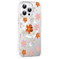 Joko Apple iPhone 14 Pro Max Floral Magsafe Kapak - Turuncu