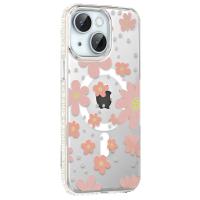 Joko Apple iPhone 15 Floral Magsafe Kapak - Pembe