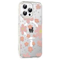 Joko Apple iPhone 15 Pro Max Floral Magsafe Kapak - Pembe