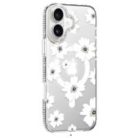 Joko Apple iPhone 16 Floral Magsafe Kapak - Beyaz