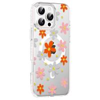 Joko Apple iPhone 16 Pro Floral Magsafe Kapak - Turuncu