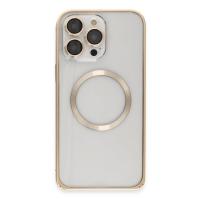 Joko iPhone 14 Pro Kılıf Metal Bumper Magneticsafe Kapak - Gold