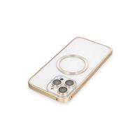 Joko iPhone 14 Pro Kılıf Metal Bumper Magneticsafe Kapak - Gold