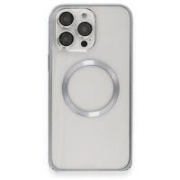 Joko iPhone 15 Pro Kılıf Metal Bumper Magneticsafe Kapak - Gri