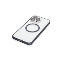 Joko iPhone 15 Pro Max Kılıf Metal Bumper Magneticsafe Kapak - Lacivert