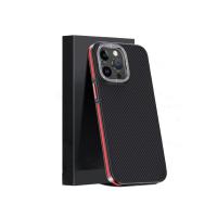 Joko iPhone 15 Pro Kılıf Aramid 600D Kevlar Karbon Fiber Magsafe Kapak - Kırmızı