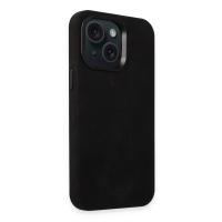 Joko iPhone 15 Kılıf Velvet Magsafe Kapak - Siyah