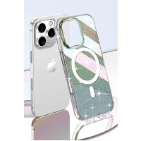 Joko iPhone 15 Pro Rasasi Simli Magsafe Kapak - Şeffaf