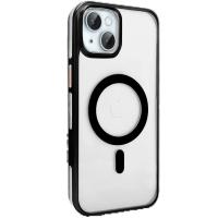Joko iPhone 15 Gleam PC Sert Magsafe Kılıf - Şeffaf-Siyah