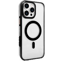 Joko iPhone 15 Pro Gleam PC Sert Magsafe Kılıf - Şeffaf-Siyah