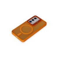 Joko Samsung Galaxy S24 Flet Lens Magsafe Kapak - Turuncu