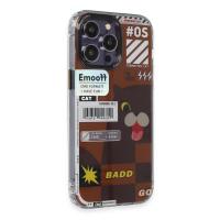 Keep Off iPhone 14 Pro Kılıf Cat Desenli Kapak - Cat - 1