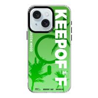 Keep Off iPhone 15 Summer Travel Magsafe Kapak - Green Mood