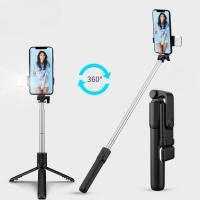 Kendiliğinden LED Işıklı Kumandalı Uzayabilen Selfie Çubuğu,Masa Üstü Tripod