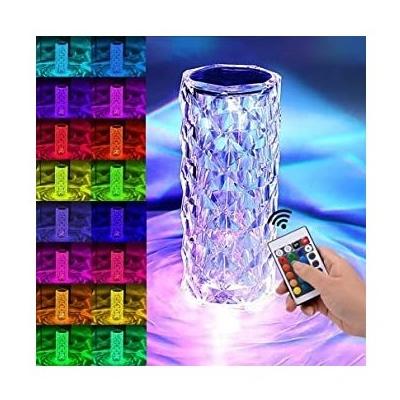 Kristal Elmas Masa Lambası 16 Renk USB Şarjlı Dokunmatik