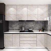 Mermer Desenli Masa Tezgah Mutfak Su Geçirmez Yapışkanlı Folyo Sticker Bej 5x0,6m