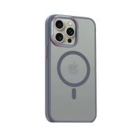 Movenchy iPhone 15 Pro Kılıf Radyant Magsafe Kapak - Titan Gri