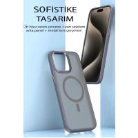 Movenchy iPhone 15 Pro Kılıf Radyant Magsafe Kapak - Beyaz