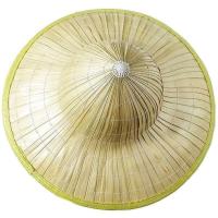 Naturel Renk Cambodia Kamboçyalı Vietnam Konik Şapkası PVC Hasır