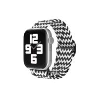 Newface Apple Watch 42mm Star Kordon - Zigzag Siyah-Beyaz
