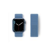 Newface Apple Watch 42mm Hasırlı Cırtcırtlı Kordon - Mavi