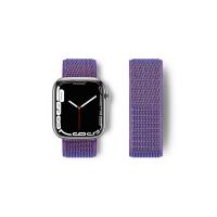 Newface Apple Watch 42mm Hasırlı Cırtcırtlı Kordon - Lila