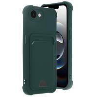 Newface Apple iPhone 16E Kelvin Kartvizitli Silikon - Koyu Yeşil