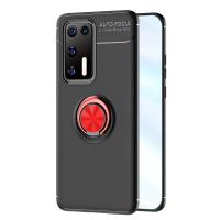 Newface Huawei P40 Kılıf Range Yüzüklü Silikon - Siyah-Kırmızı