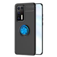 Newface Huawei P40 Kılıf Range Yüzüklü Silikon - Siyah-Mavi