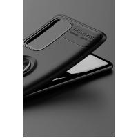 Newface Huawei P40 Kılıf Range Yüzüklü Silikon - Siyah-Mavi