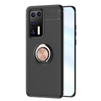 Newface Huawei P40 Kılıf Range Yüzüklü Silikon - Siyah-Gold