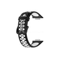 Newface Huawei Watch Fit 2 Spor Delikli Kordon - Siyah-Beyaz